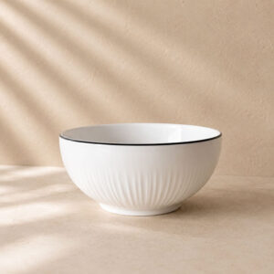 BOWL BLANCO FILO NEGRO