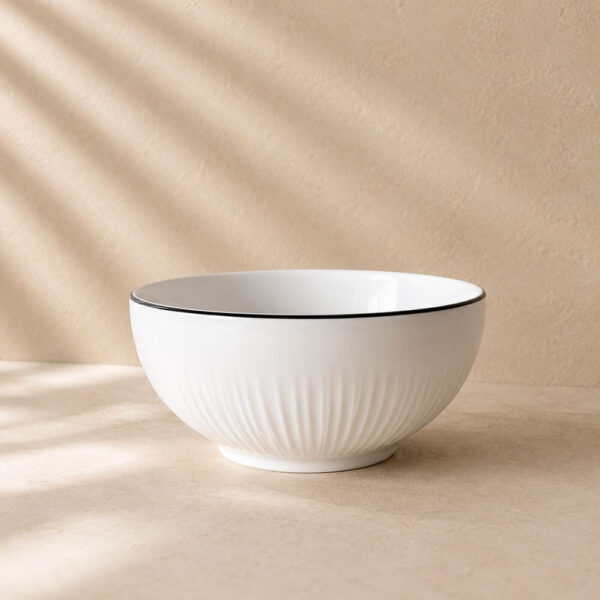 BOWL BLANCO FILO NEGRO