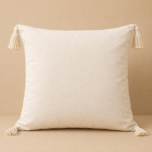 FUNDA DE COJIN 45X45 BLANCO CON NEGRO REVERSO