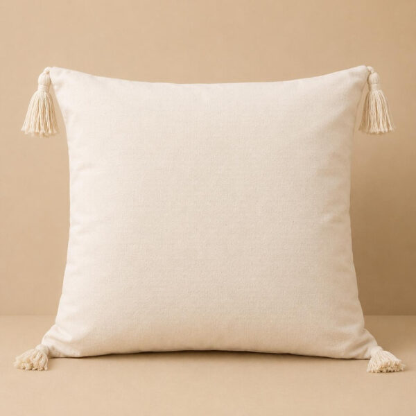 FUNDA DE COJIN 45X45 BLANCO CON NEGRO REVERSO