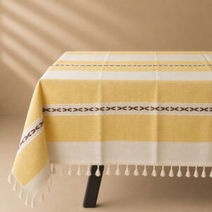 MANTEL 140X 180 AMARILLO GEOMETRICO