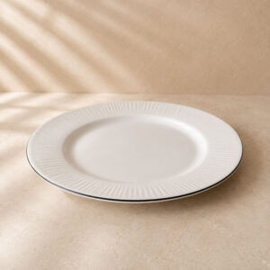 PLATO LLANO BLANCO FILO NEGRO 2